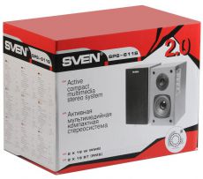 Компьютерная акустика Sven SPS-611S 2.0 черный 36Вт