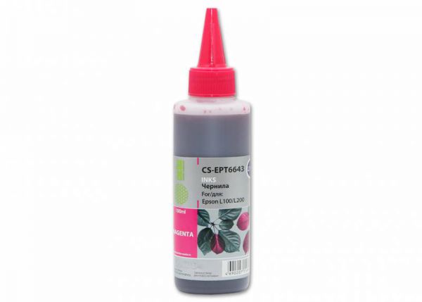 Тонер для картриджа Epson L100 (100мл) Magenta CS-EPT6643 (Cactus)