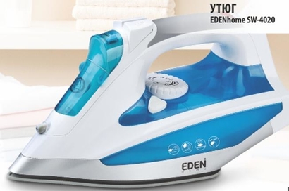 Утюг EDEN SW-4020 2200 Вт синий/белый